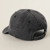 Black Washed Golden Retriever Embroidered Cap