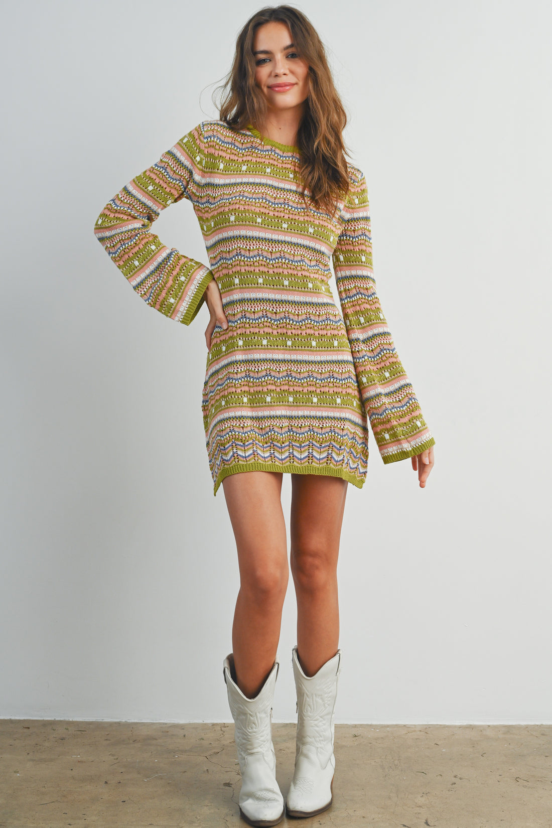 Multicolored Crochet Dress