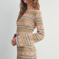 Multicolored Crochet Dress