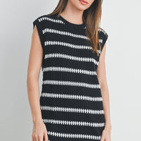 Stripe Knitted Sweater Dress