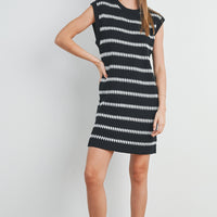 Stripe Knitted Sweater Dress