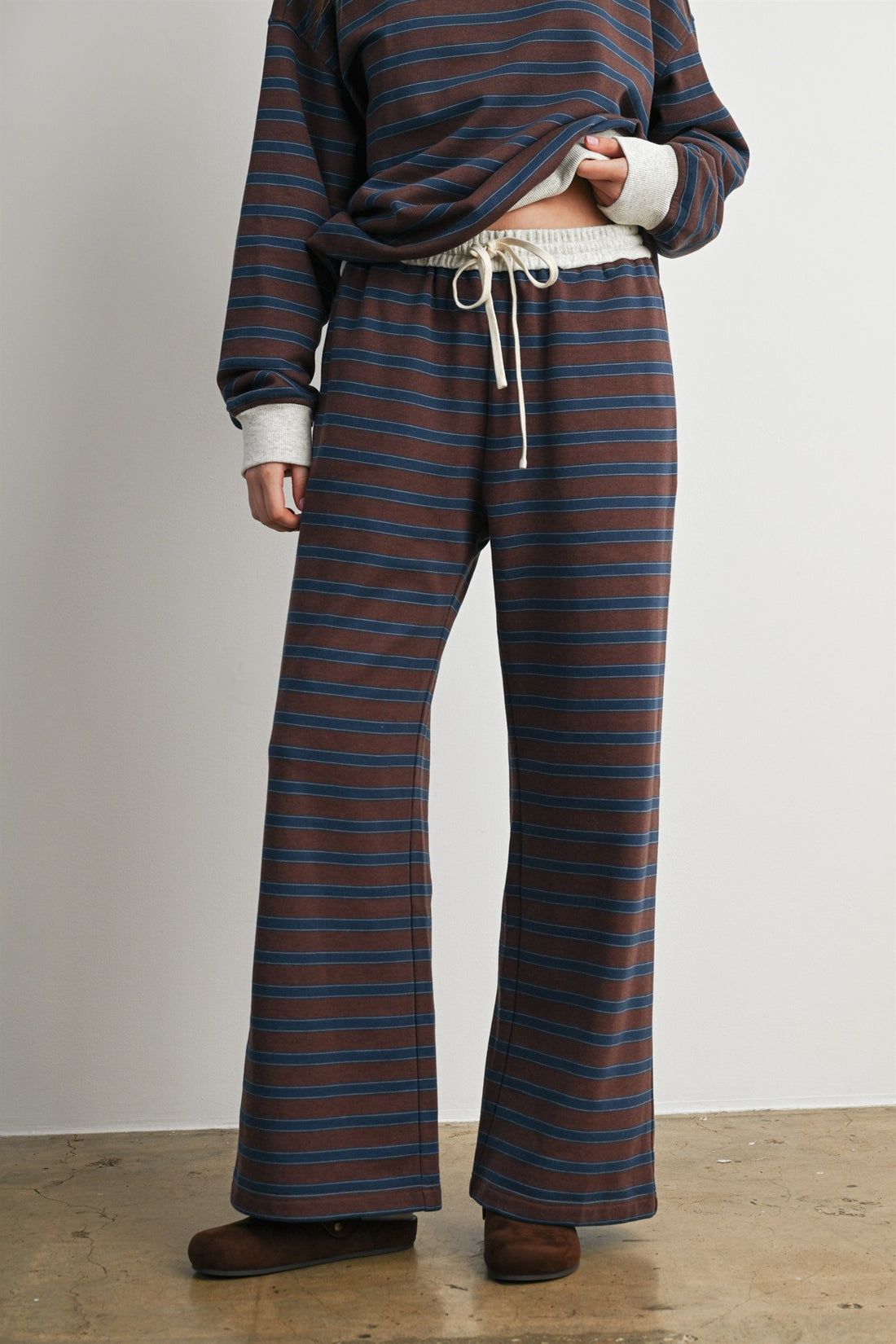 Striped Wide Leg Lounge Pants