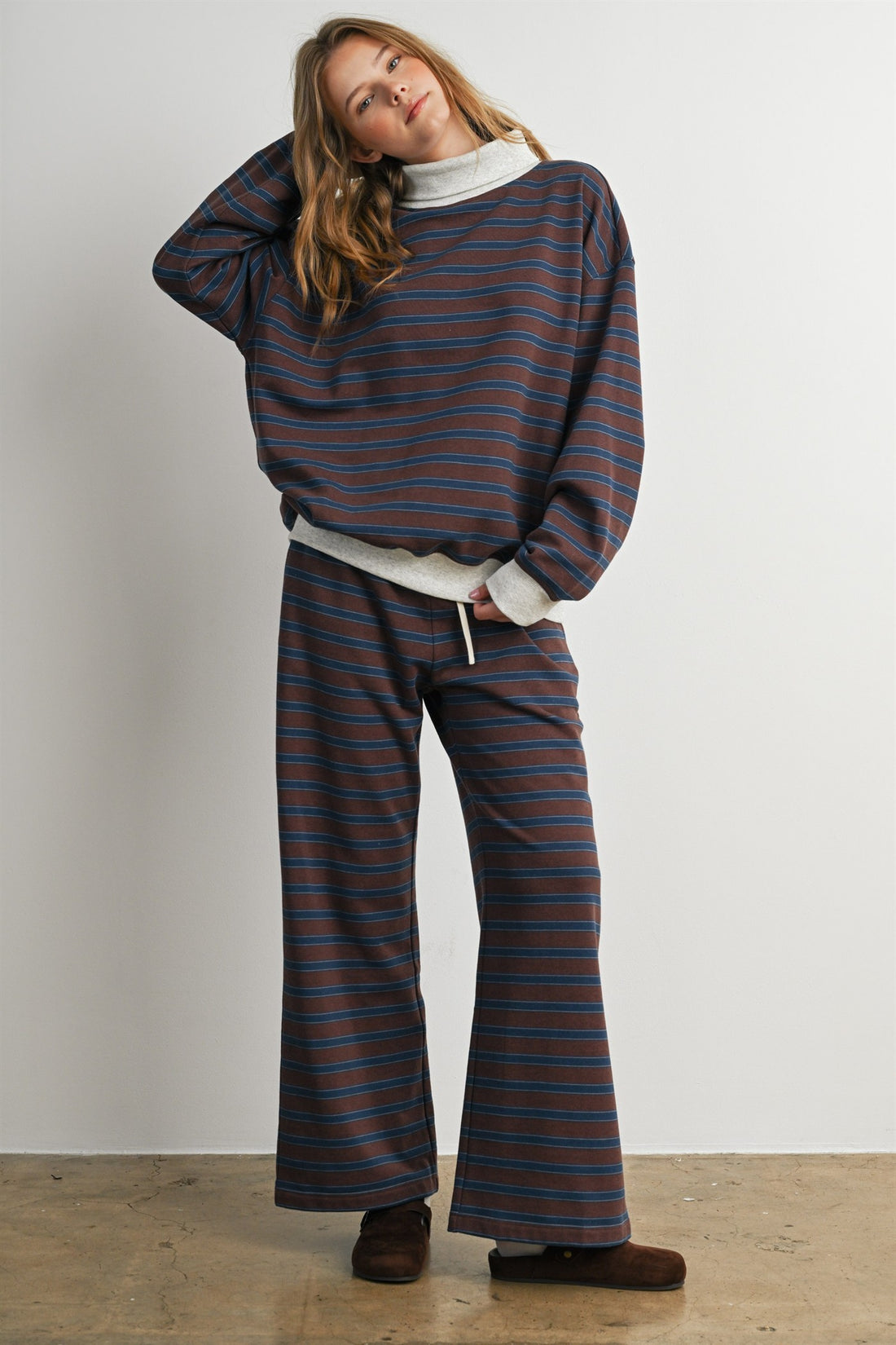 Striped Wide Leg Lounge Pants