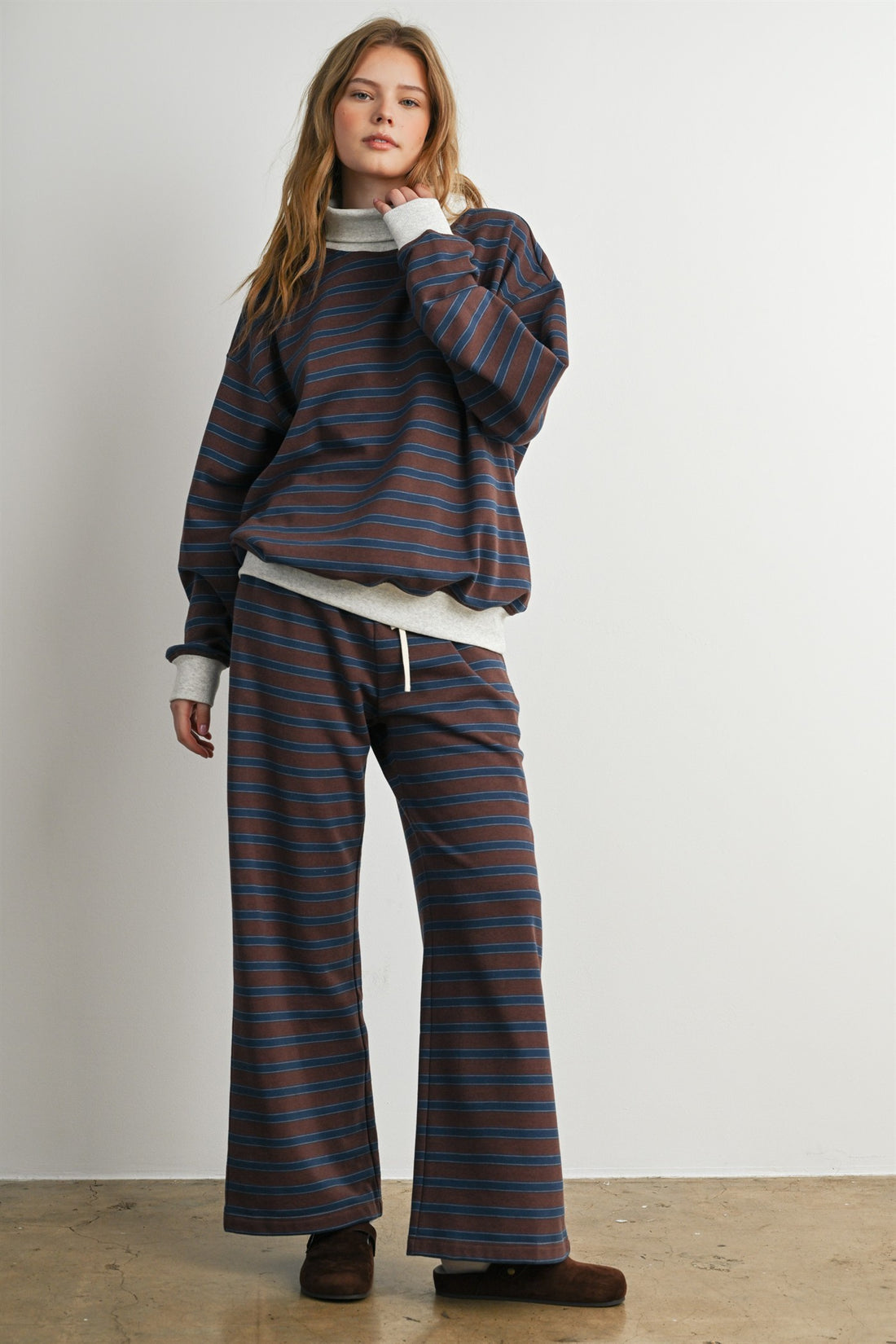 Striped Wide Leg Lounge Pants