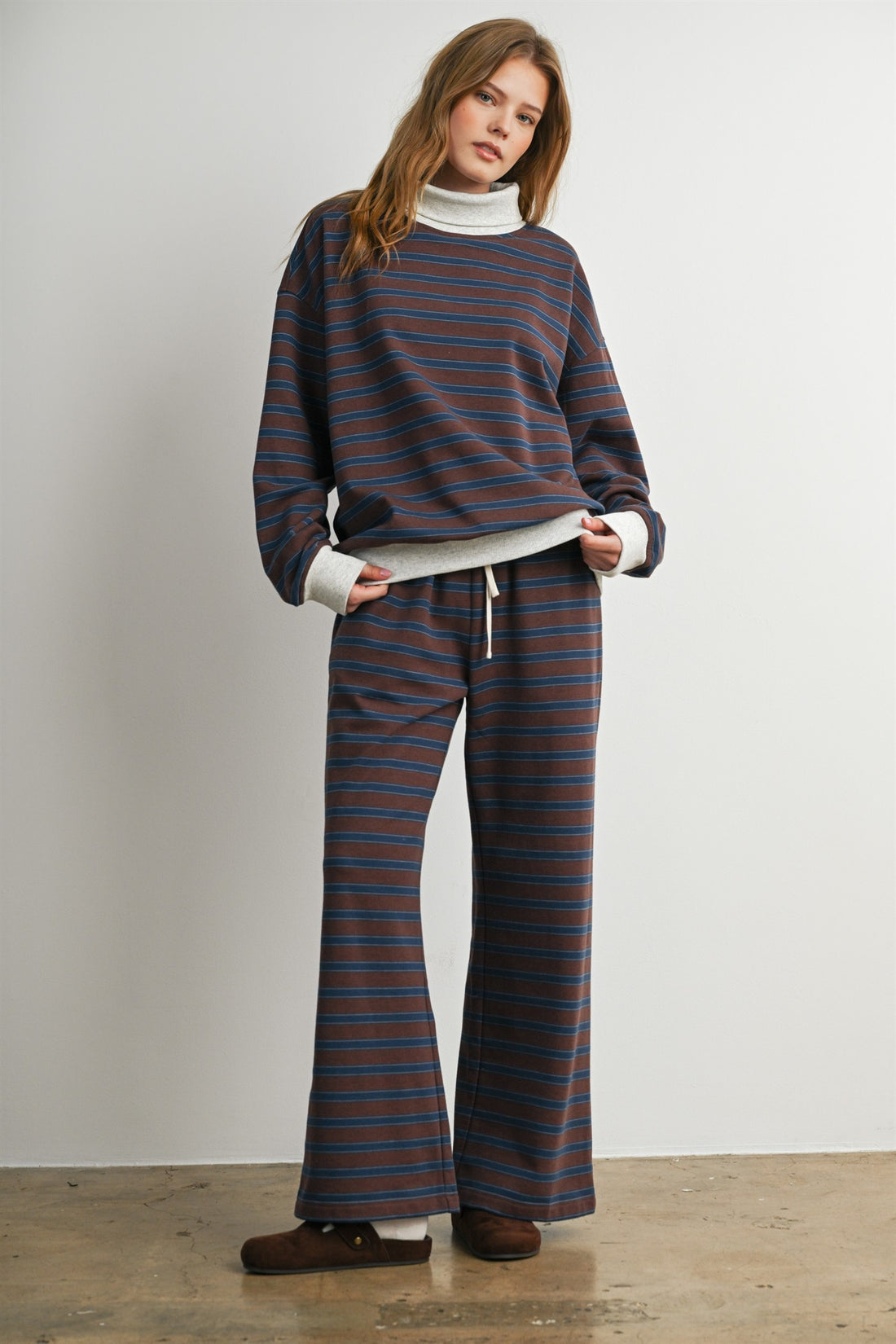 Striped Wide Leg Lounge Pants