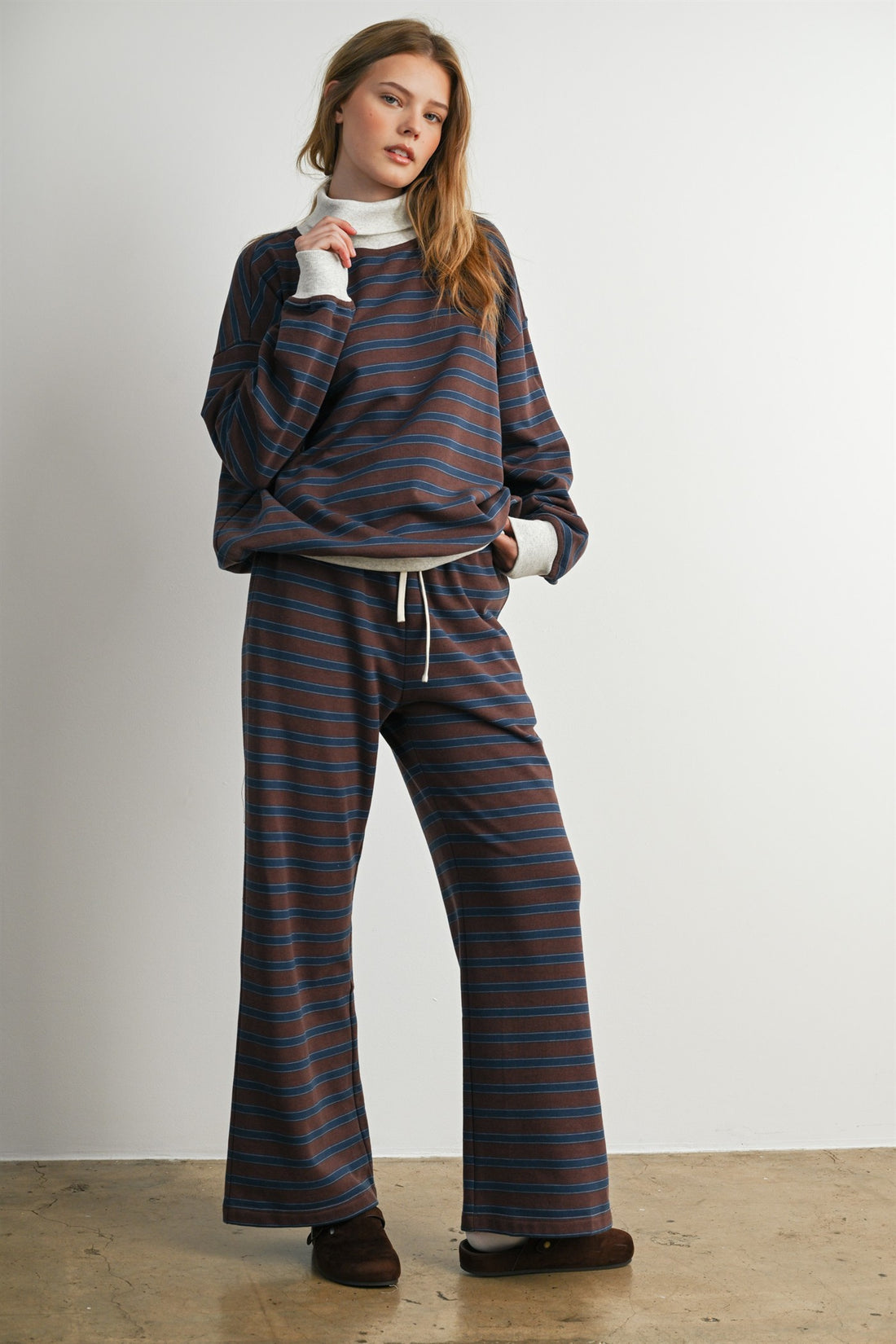 Striped Wide Leg Lounge Pants