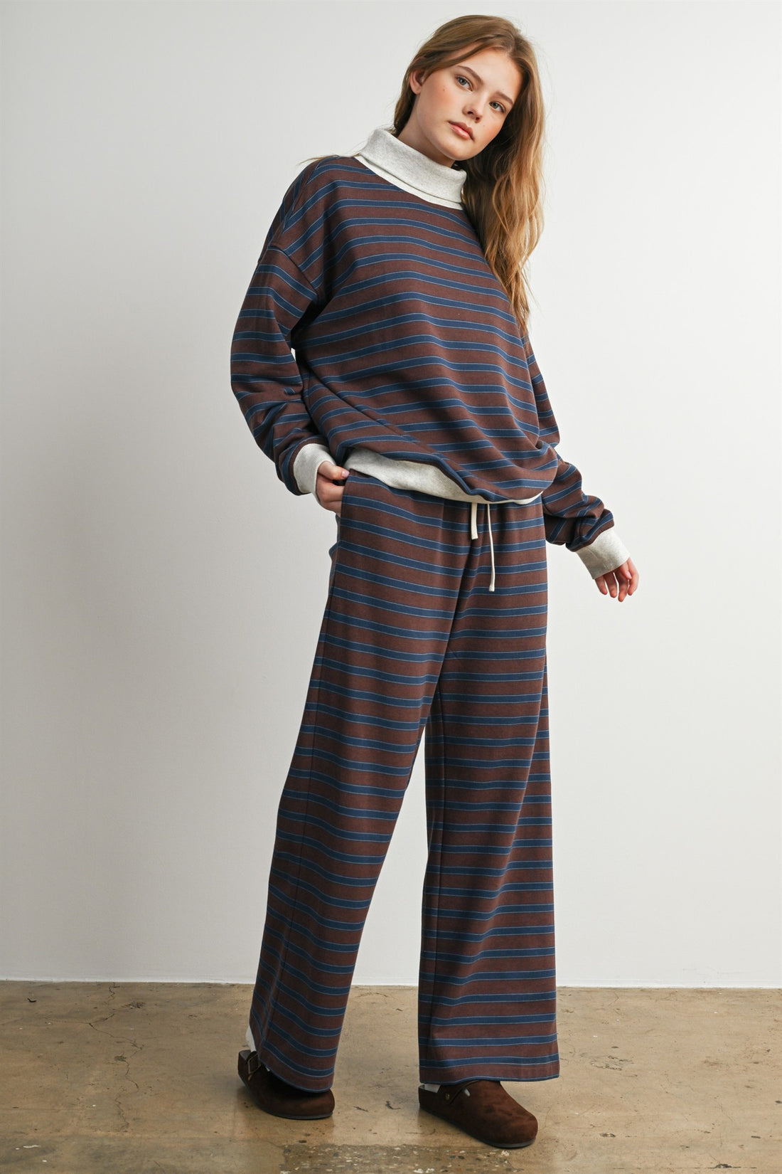 Striped Wide Leg Lounge Pants