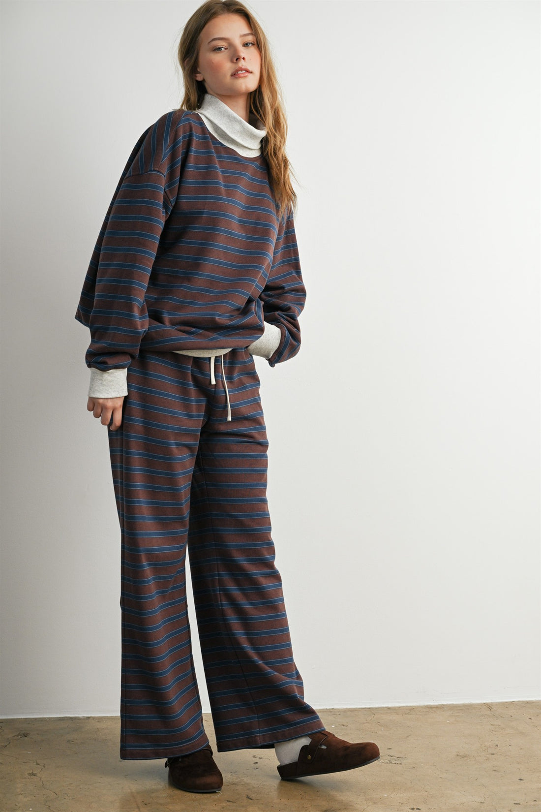 Striped Wide Leg Lounge Pants