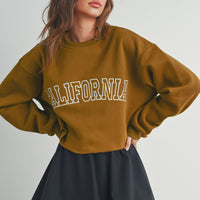 Fleece Cropped Sweatshirt