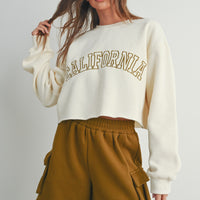 Fleece Cropped Sweatshirt