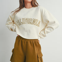 Fleece Cropped Sweatshirt