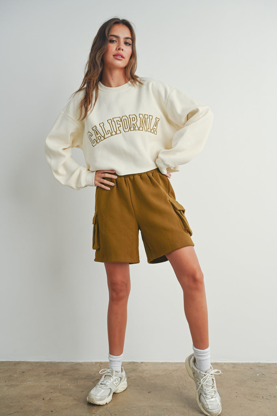 Fleece Cropped Sweatshirt