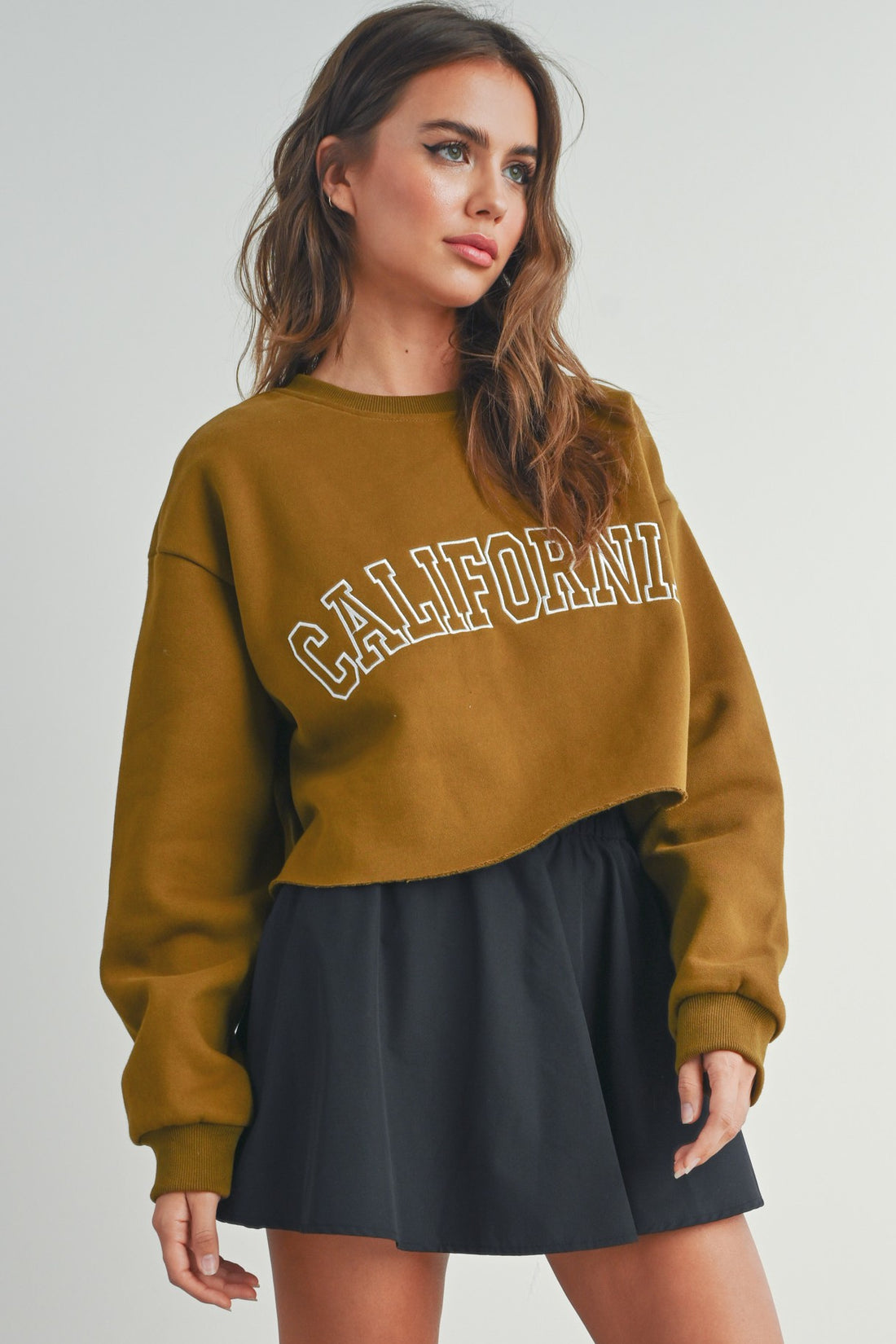 Fleece Cropped Sweatshirt