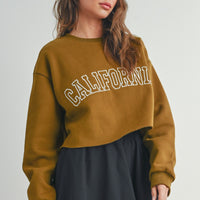 Fleece Cropped Sweatshirt