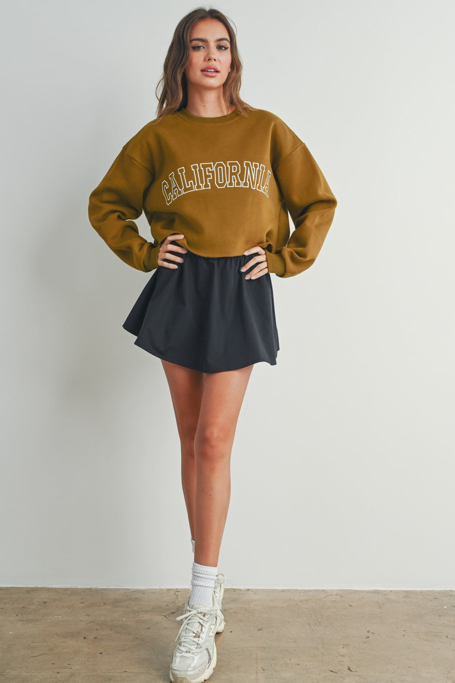 Fleece Cropped Sweatshirt