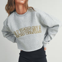 Fleece Cropped Sweatshirt