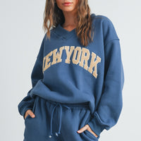 New York V Neck Sweatshirt