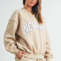 New York V Neck Sweatshirt