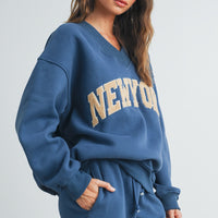 New York V Neck Sweatshirt