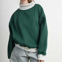 Contrast Turtleneck Oversized Sweatshirt