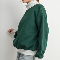 Contrast Turtleneck Oversized Sweatshirt