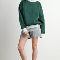 Contrast Turtleneck Oversized Sweatshirt