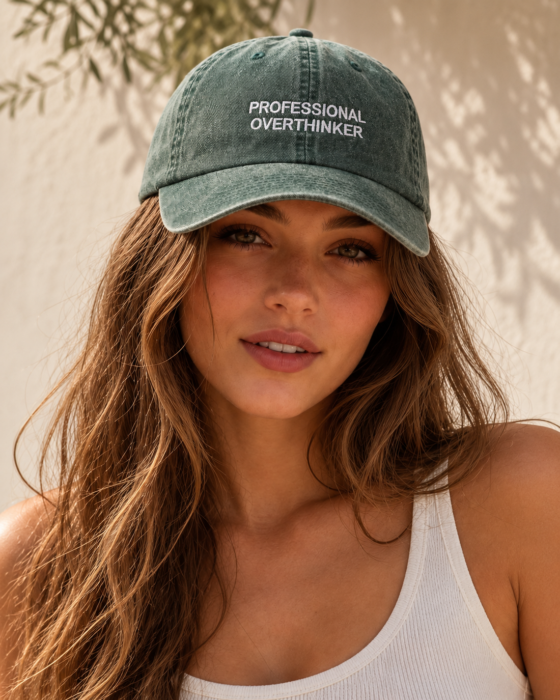 Professional Overthinker Embroidered Vintage Washed Dad Hat