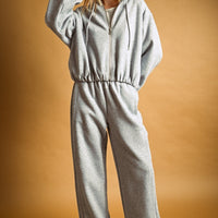 Women’s Oversized Cropped Fleece Zip-Up Hoodie – Bubble Hem