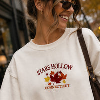 Stars Hollow Embroidered Oversized Crewneck Sweatshirt