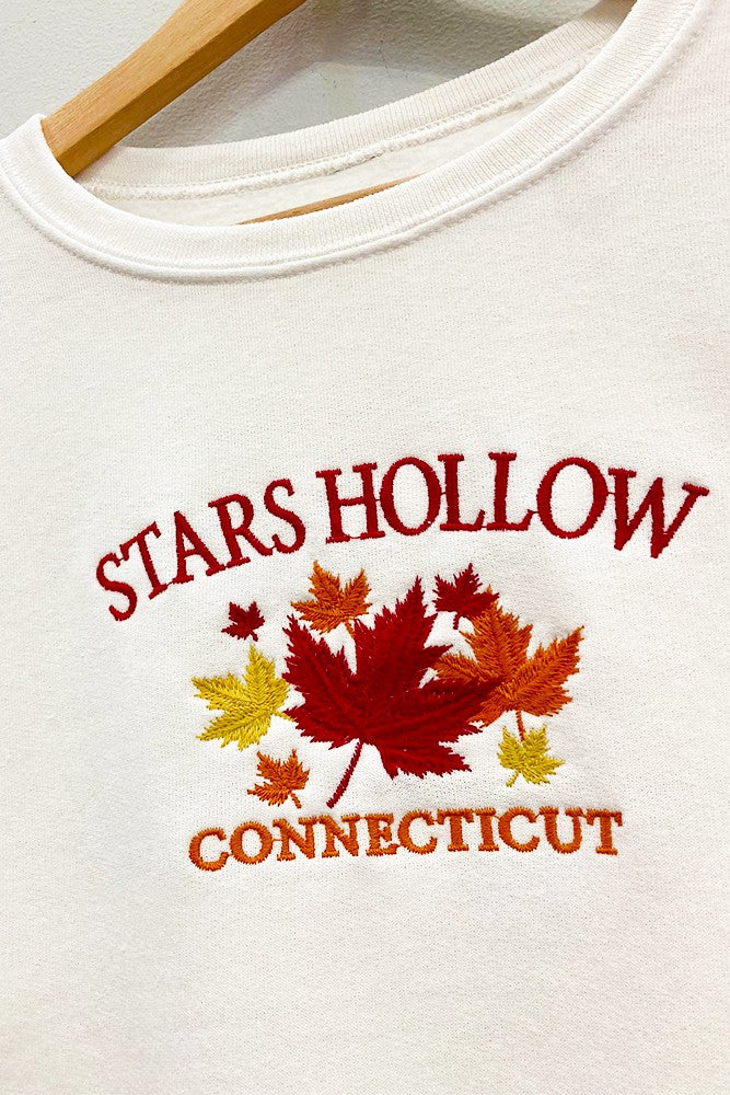Stars Hollow Embroidered Oversized Crewneck Sweatshirt