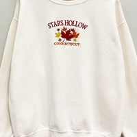 Stars Hollow Embroidered Oversized Crewneck Sweatshirt