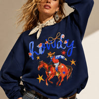 Howdy Cowboy Graphic Oversized Sweatshirt