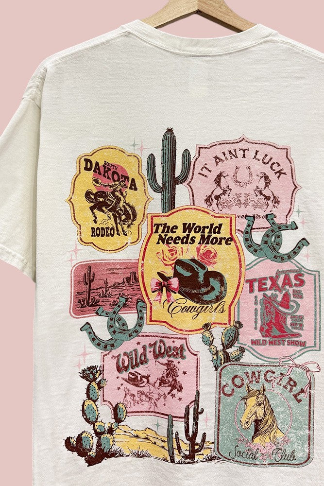 The World Needs More Cowgirls Oversized Graphic Tee