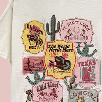 The World Needs More Cowgirls Oversized Graphic Tee