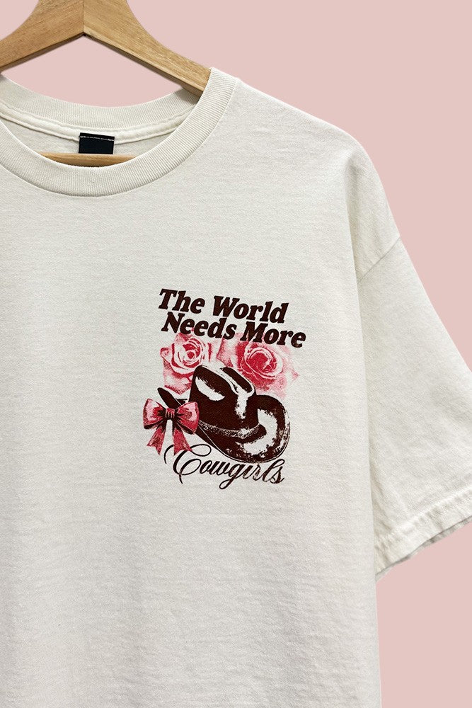 The World Needs More Cowgirls Oversized Graphic Tee
