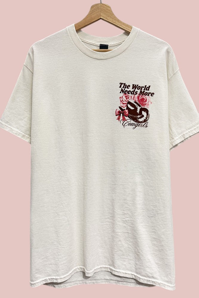 The World Needs More Cowgirls Oversized Graphic Tee