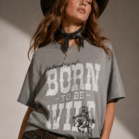 Born To Be Wild Oversized Cotton Graphic Tee