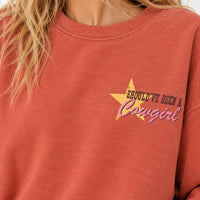 Wild West Oversized Cowgirl Graphic Sweatshirt