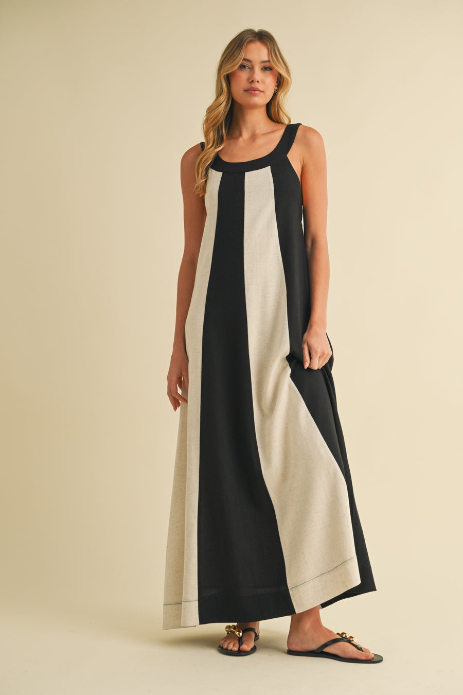 Color Block Summer Maxi Dress