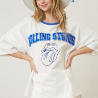 Rolling Stones Embroidery Oversized T