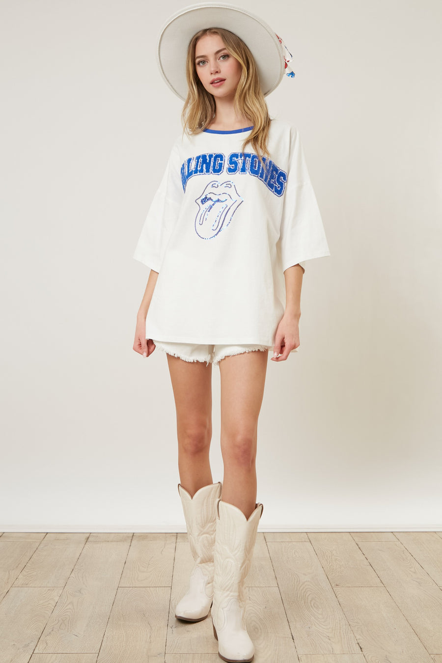 Rolling Stones Embroidery Oversized T