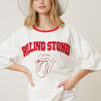 Rolling Stones Embroidery Oversized T