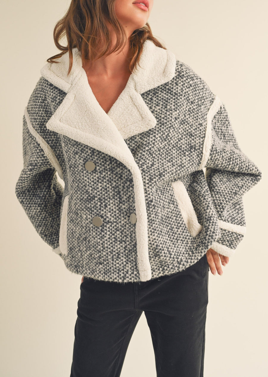 Retro Collar Sherpa Jacket