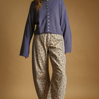 Nightfall button-front knit cardigan, full-length front view on model