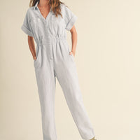 Cotton Denim Comfy Jumpsuit