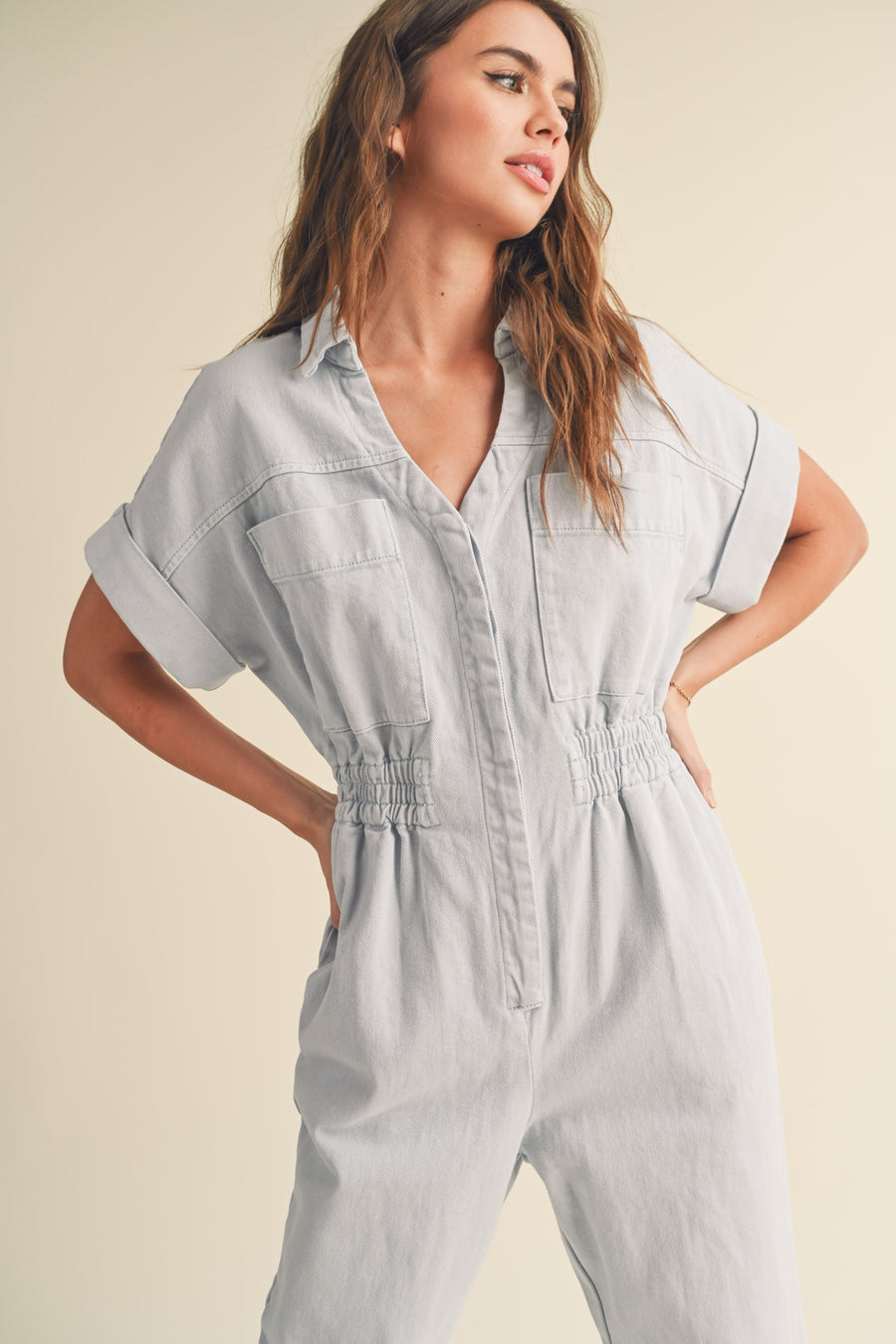 Cotton Denim Comfy Jumpsuit