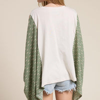 Free Bird America 1776 Boho Kaftan Sleeve Top