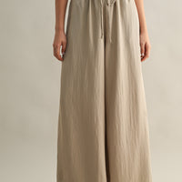 Relaxed Neutral Top and Wide Pants Set