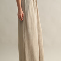 Relaxed Neutral Top and Wide Pants Set