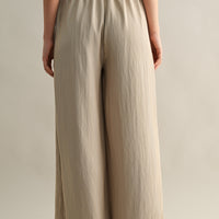 Relaxed Neutral Top and Wide Pants Set